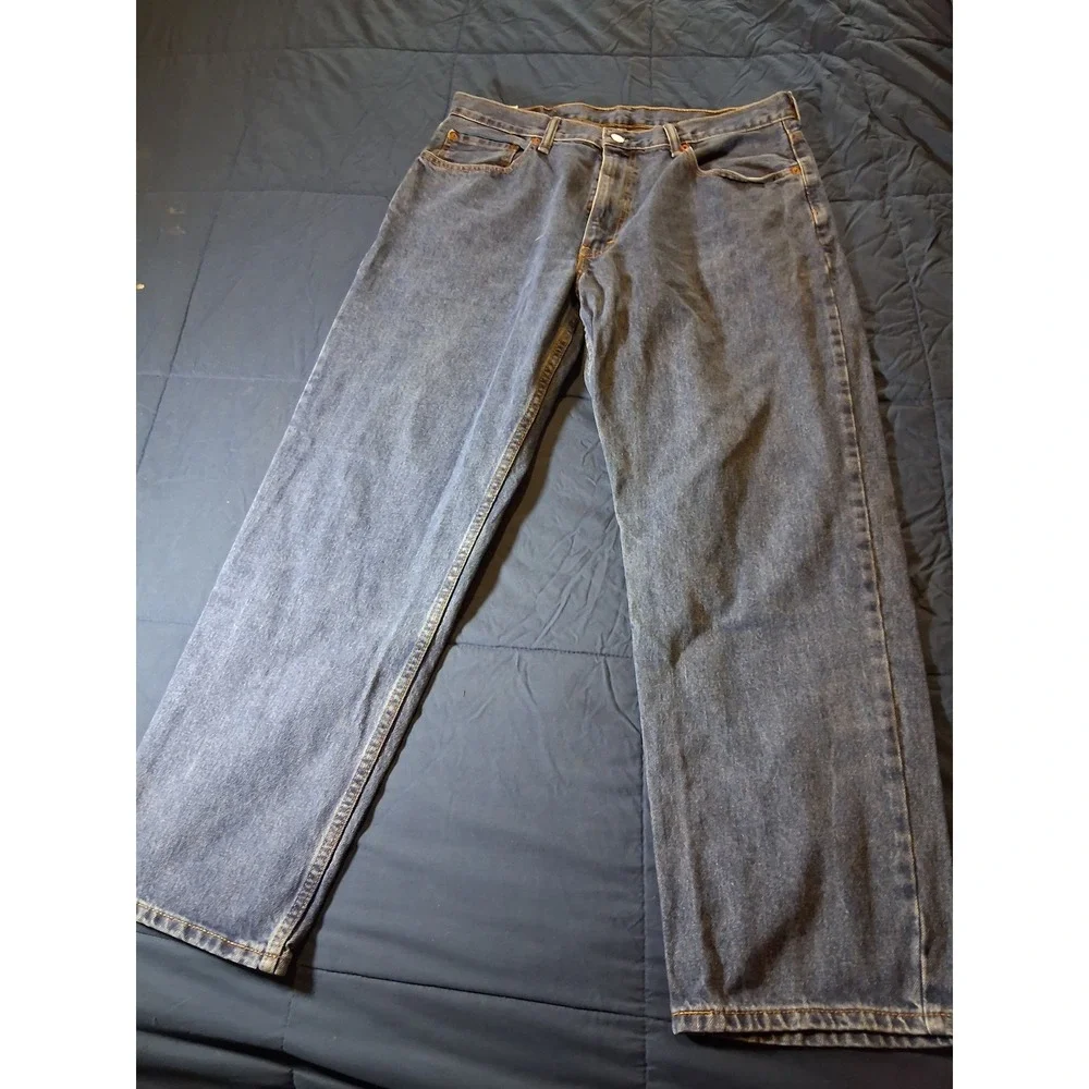 Levis 550 Relaxed Fit Tapered Leg Blue Denim Jeans Mens 36x30 00550-4686‎